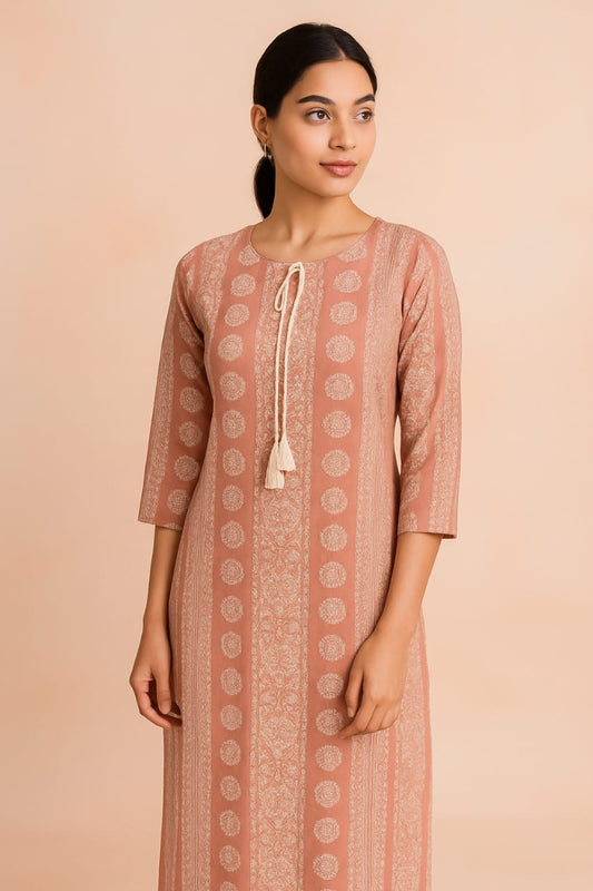 Pink Cotton Kurti