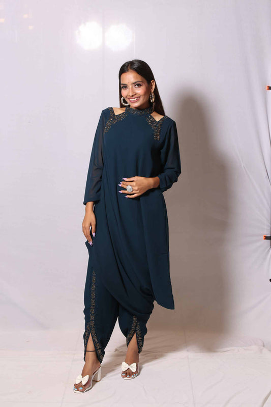 Chinnon Party Wear Kurta and Tulip Pant