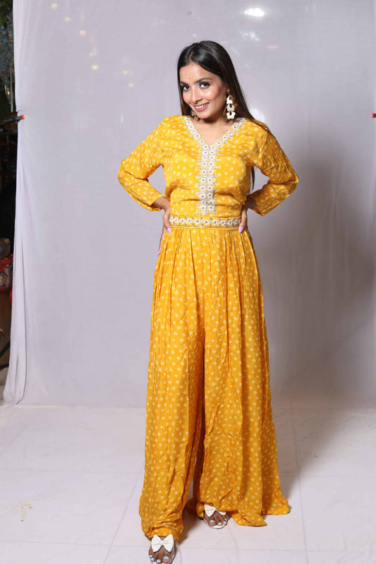 Chinnon Ethnic Jumpsuit with Hand Embroidery