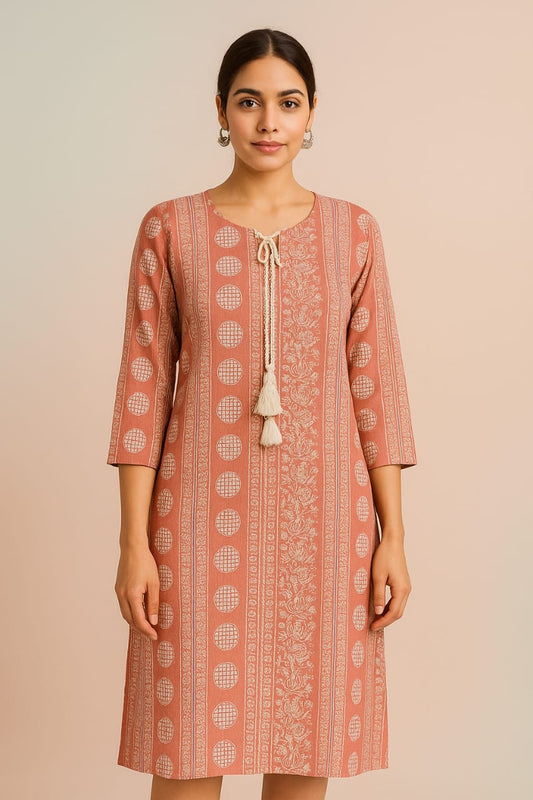 Pink Cotton Kurti
