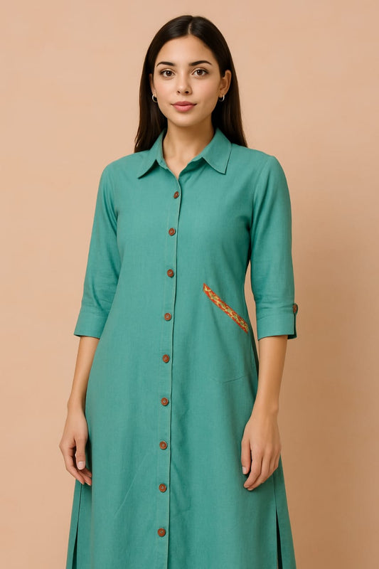 Cotton Sky Blue Dress