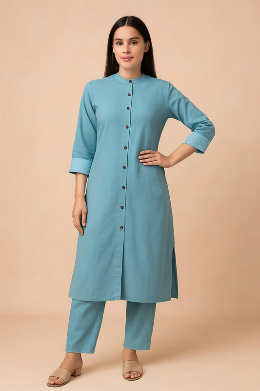 Sky Blue Kurta Pant Set