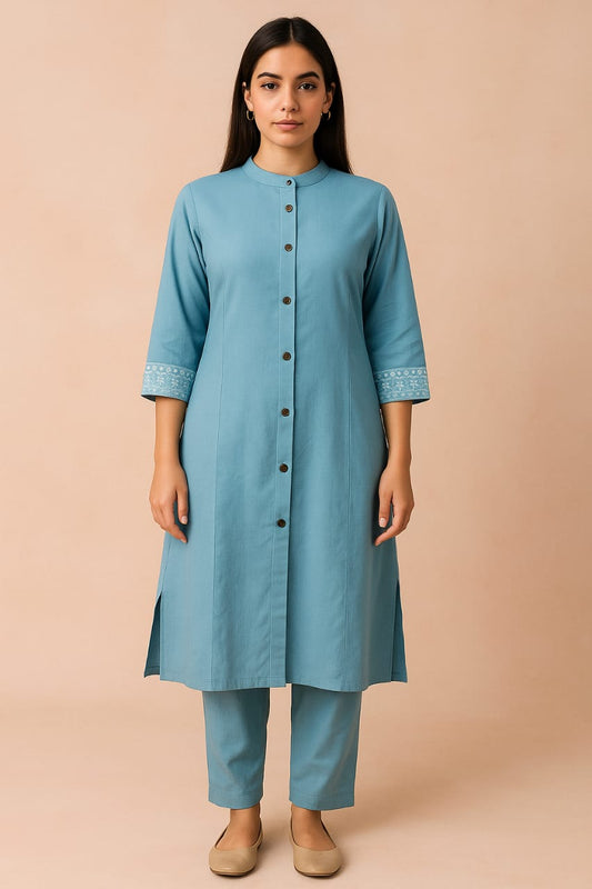 Sky Blue Kurta Pant Set