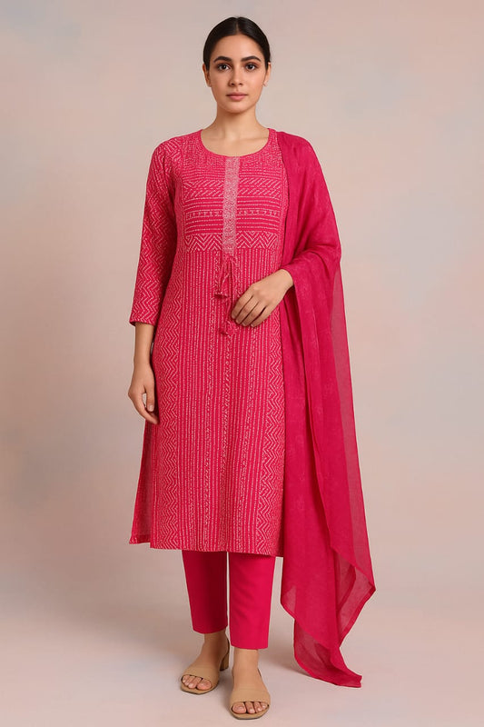 Magenta Pink Suit Set